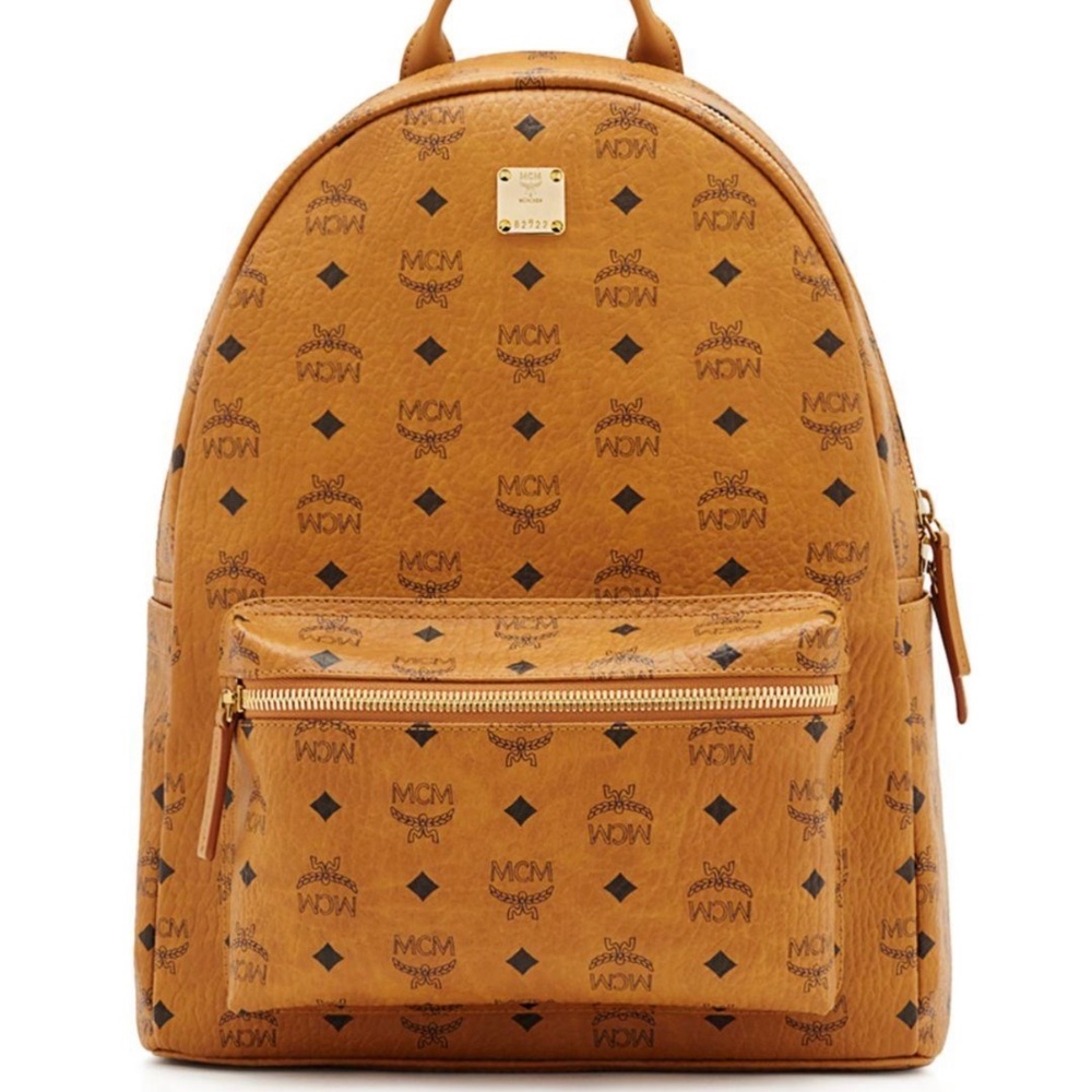 MCM Stark No Stud Large Leather Backpack